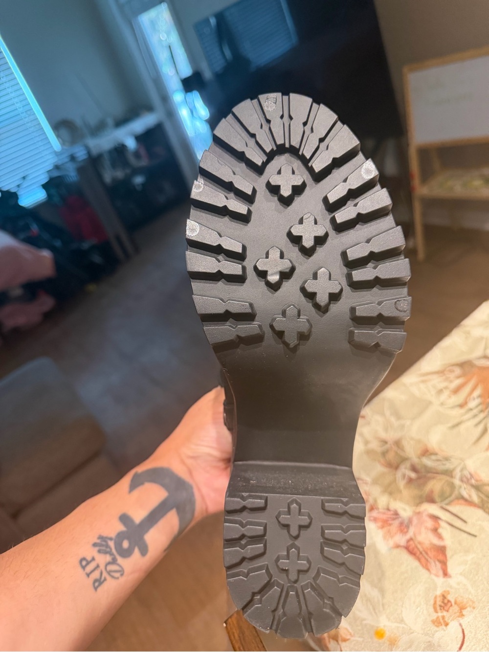 torrid Black Lug Platform Chelsea Booties - Picture 5 of 6